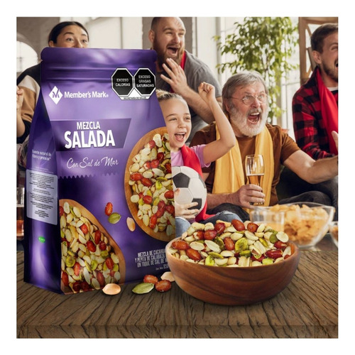 Mezcla Salada Cacahuate Pepita Con Sal De Mar Resellable850g