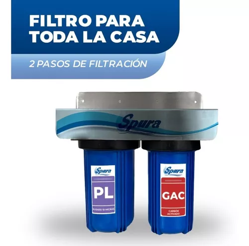 Filtro De Agua Para Toda La Casa - 2 Etapas Lavable Y Carbón - $ 2,799