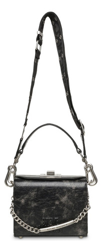 Bolsa Crossbody Bnoya-b Black/silver Steve Madden Bags Acabado de los herrajes Níquel Correa de hombro Negro Diseño de la tela Lisa