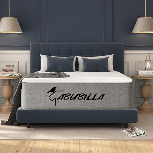 Colchon Espuma Viscoelástica De Alta Densidad 200*150*25cm Color Gris Oscuro queen