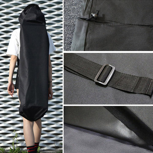 118x40cm Negro Portátil Impermeable Longboard Monopatín