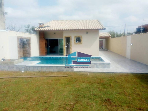 Casa Alto Padrão Lado Praia, Com Piscina Somente R$430mil Minha Casa Minha Vida Utilize Seu Fgts Whats (13) 98174-2222 - Ca0690