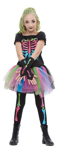 Disfraz De Huesos Funky Punky Para Niñas Eraspooky
