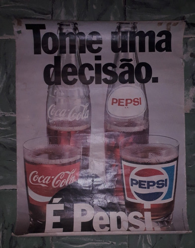 Poster Afiche Antiguo * Pepsi * Brasil Raro Unico Original