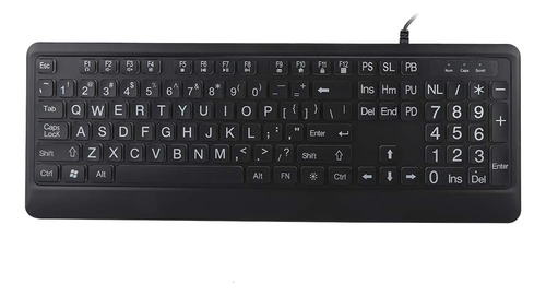 Goshyda Teclado Led Multimedia Usb, Fuente Grande Y 12 Con