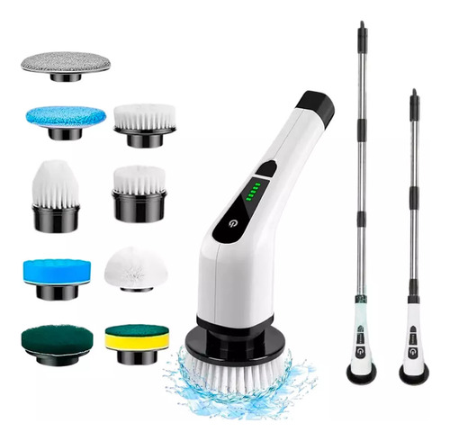 Esfregão De Limpeza Elétrico Mop 9 Em 1 Giratório Geral Recarregável 360 Multiuso Vidro Piso Parede Azulejo Premium Sem Fio Portátil Multifuncional Cabo Ajustável Todos Ambientes Gollden Store Gs
