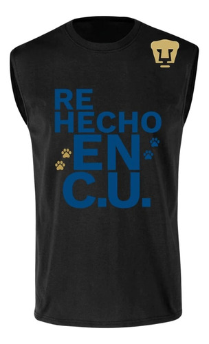 Playera Moda Re Hecho En Cu Casual Chino Huerta Pumas Oferta