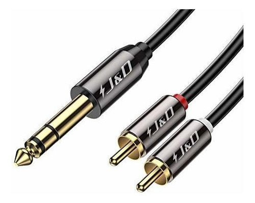 Cables Rca - J&d 1-4 Inch Trs To Dual Rca Audio Cable, Gold 