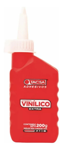 Adhesivo Cola Vinílica Carpintero Tacsa Botella C/picox200gr