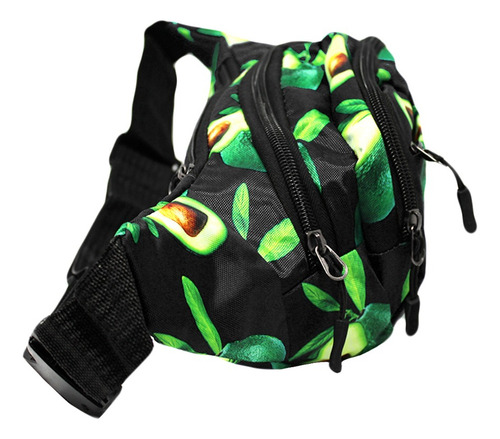 Mochila Cangurera Impermeable Muramasa Riñonera Deportiva Fi Color Aguacate Negro