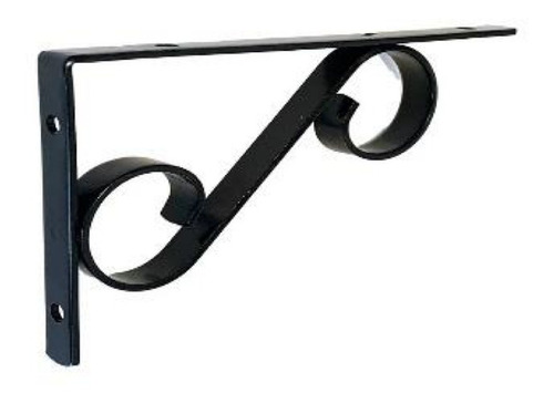 Mão Francesa Colonial L 20cm Em Aço Kit 10un Preto