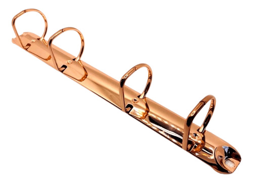 Ferragem Fichário 4 Argolas Em D 25mm Rose Gold Tamanho A5