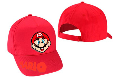 Gorro Jockey Mario Bros Efecto Relieve