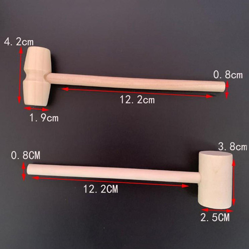 4 Mini Martillo De Madera 10 Paquete De Mazo De Juguete De