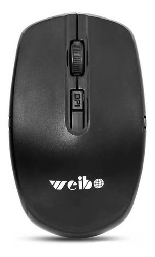 Mouse inalámbrico recargable Weibo  RF-2808 negro