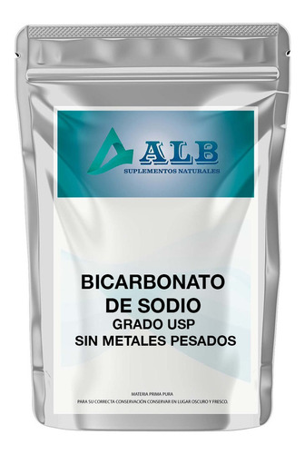 1 Kilo Bicarbonato Sodio Sin Metales En Envase Doy Pack Alb