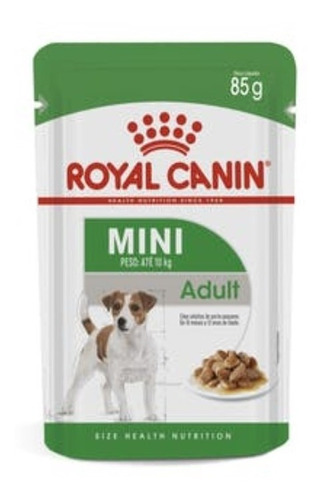 Ração Úmida Cães Adultos Pequenos Mini Sachê 85g Royal Canin