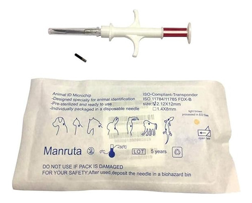 Microchips Iso Identificación, Perros Gatos Y Ganado 