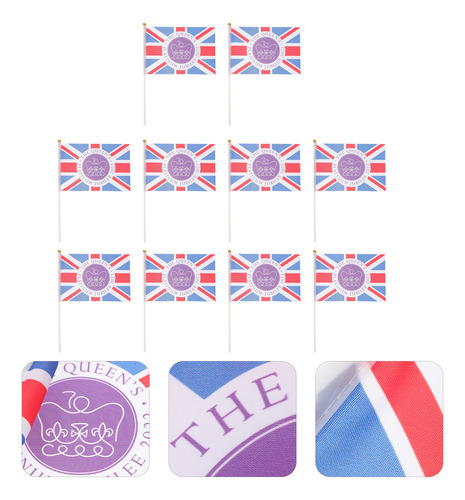 Banderines Con Bandera Británica De La Union Jack, Tamaño Mi