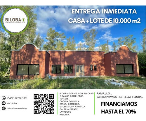 Casa En Venta - Apto Credito - Barrio Estrella Federal - Ramallo - Entrega Inmediata - Oportunidad De Inversion