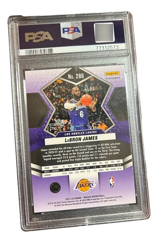 Tarjeta Deportiva Nba Lebron James Psa 10