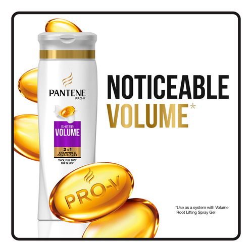 Shampoo E Condicionador Pantene Sheer Volume 2 Em 1:375ml (p