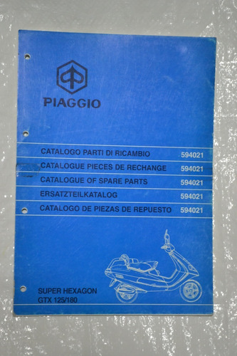 Catalogo Piezas Repuestos Piaggio Super Hexagon Gtx 125 180