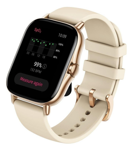 Imagen 3 de 3 de Smartwatch Amazfit Fashion GTS 2 1.65" caja de aleación de aluminio desert gold, malla desert gold de silicona A1969