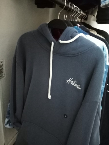 Imagen 9 de 10 de Sudaderas Buzo Con Capucha Logo Bordado Hollister
