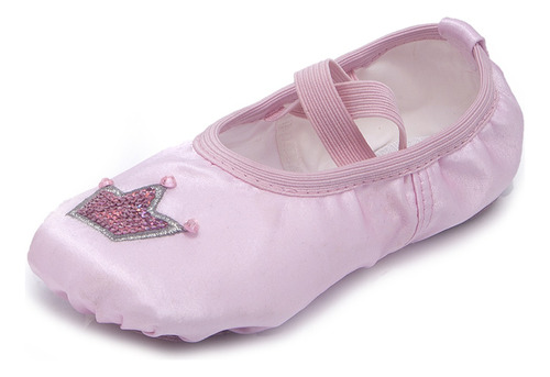 Zapatillas Media Punta Lona Y Gamuza Ballet Niña Con Diseño