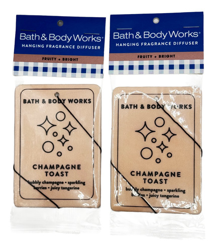 2 Aromatizantes Colgantes Para Auto Bath And Body Works Champagne Toast
