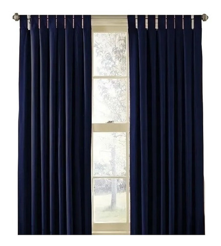 Imagen 3 de 6 de Cortinas Blackout Vinilico 2 Paños 1.40 X 2.10 Con Presillas
