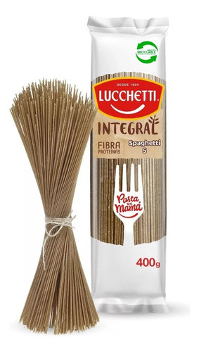 Pasta Spaghetti N°5 Lucchetti Integral 400 G