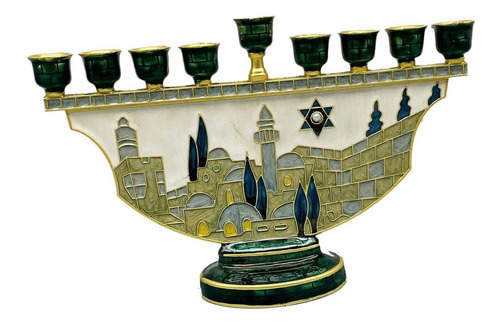 Castiçal De 9 Ramos Menorá Decoração De Hanukkah