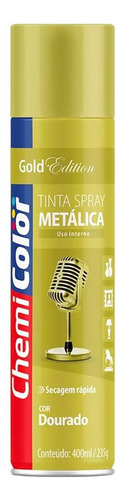 Spray Chemicolor Metalico Ouro 400ml/235g.