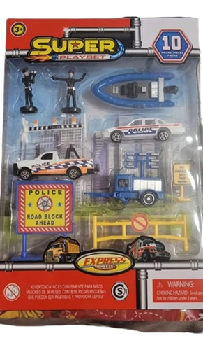 Express Wheels Juego De Construcción De 10 Pieza Policia