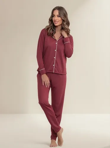 Pijama Feminino Longo De Frio Americano Amamentação Inverno