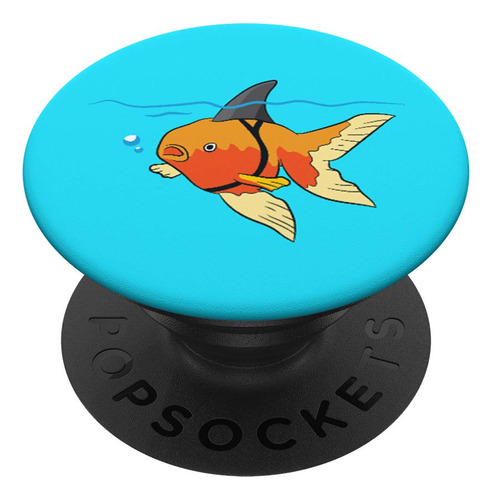 Goldfish Shark Fin Motivational Popsockets Popgrip: Agarre