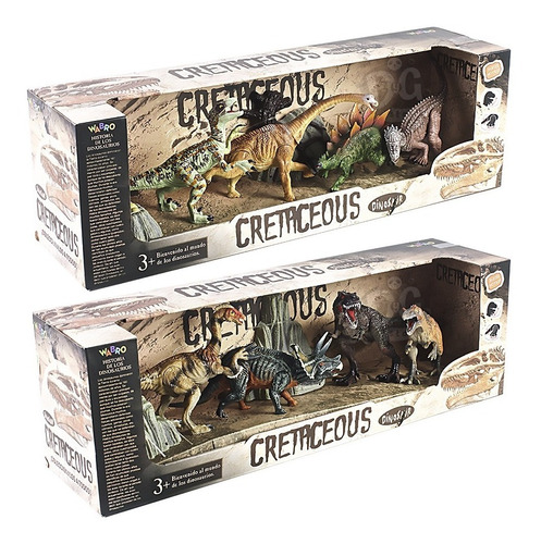 Set De Dinosaurios X 6 Pcs Articulados Original Cretaceous