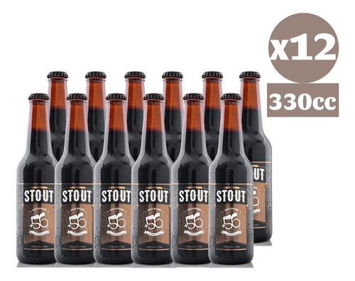 Pack 12x Cerveza Artesanal +56 Stout Con Avena 330cc Botella