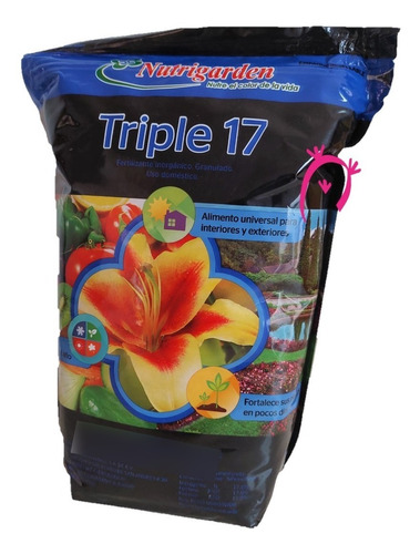 Triple 17 Fertilizante Sólido 2kg Nutrigarden