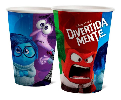 Copo De Papel Descartável Festa Divertida Mente 180ml - 08 U