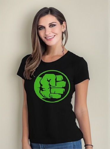 Playera - Dama - Hulk Super Heroe Classic Avengers Puño