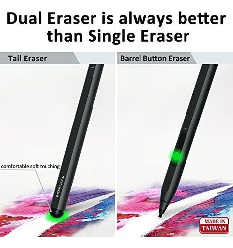 Lapiz Capacitivo Para Superficie Ra Suave Borrador Dual