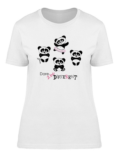 Atrévete A Ser Diferente Panda Playera De Mujer