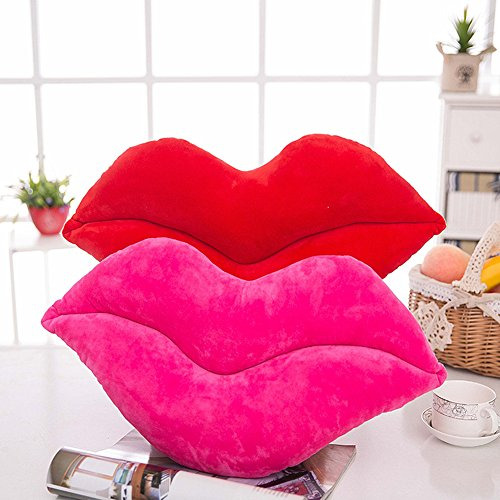 Almohadas Levinis Con Forma De Labios Rosa Intenso Para Niña