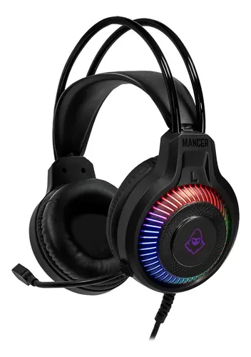 Headset Gamer Mancer Twilight S, Rainbow, Drivers 40mm Preto