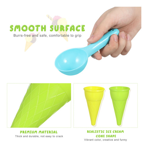 Juego De 2 Juegos De Conos De Helado Toyandona Con Forma De