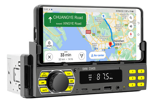 Auto Stereo Bluetooth Mp3 Radio Manos Libres Aux Fm Sd Usb