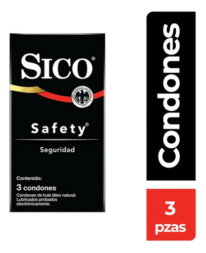 Sico condones de látex safety 3 condones